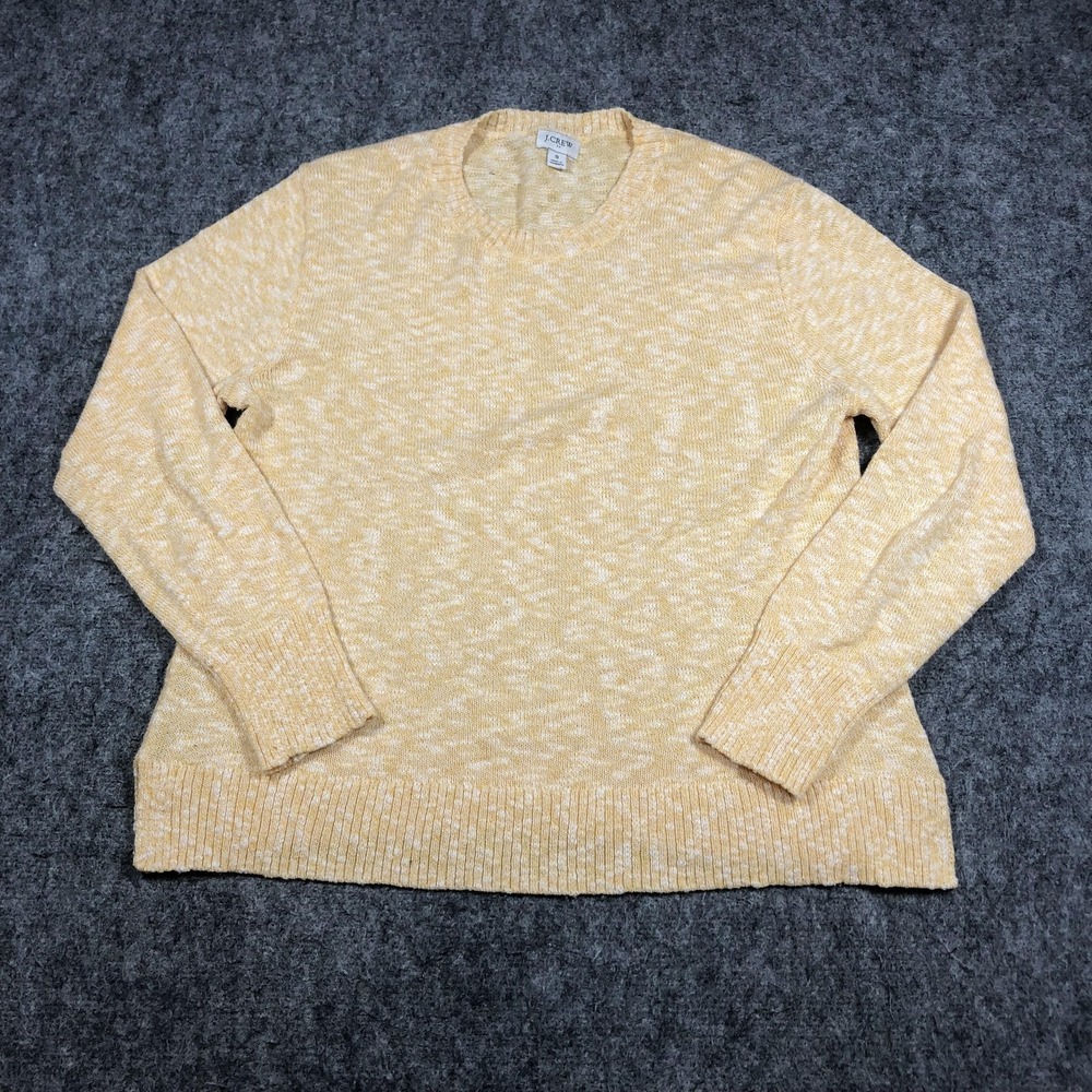 J.Crew Sweater Womens S Yellow Marled Knit Crewneck Long Sleeve Pullover